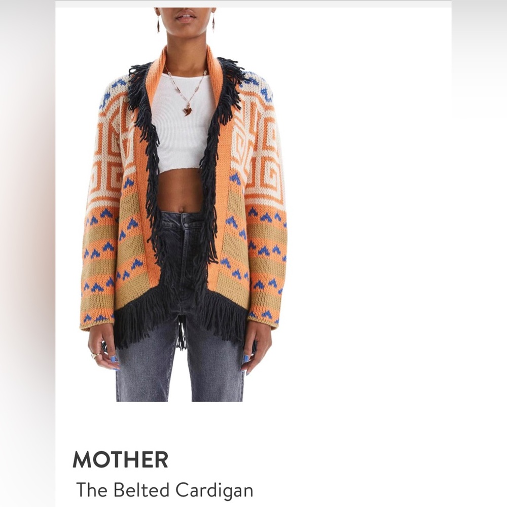 NWT Mother Denim belted cardigan size Small